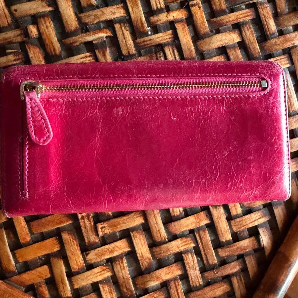 Prada Leather 2010s Pink Bow Wallet Classic Feminine OS Luxury